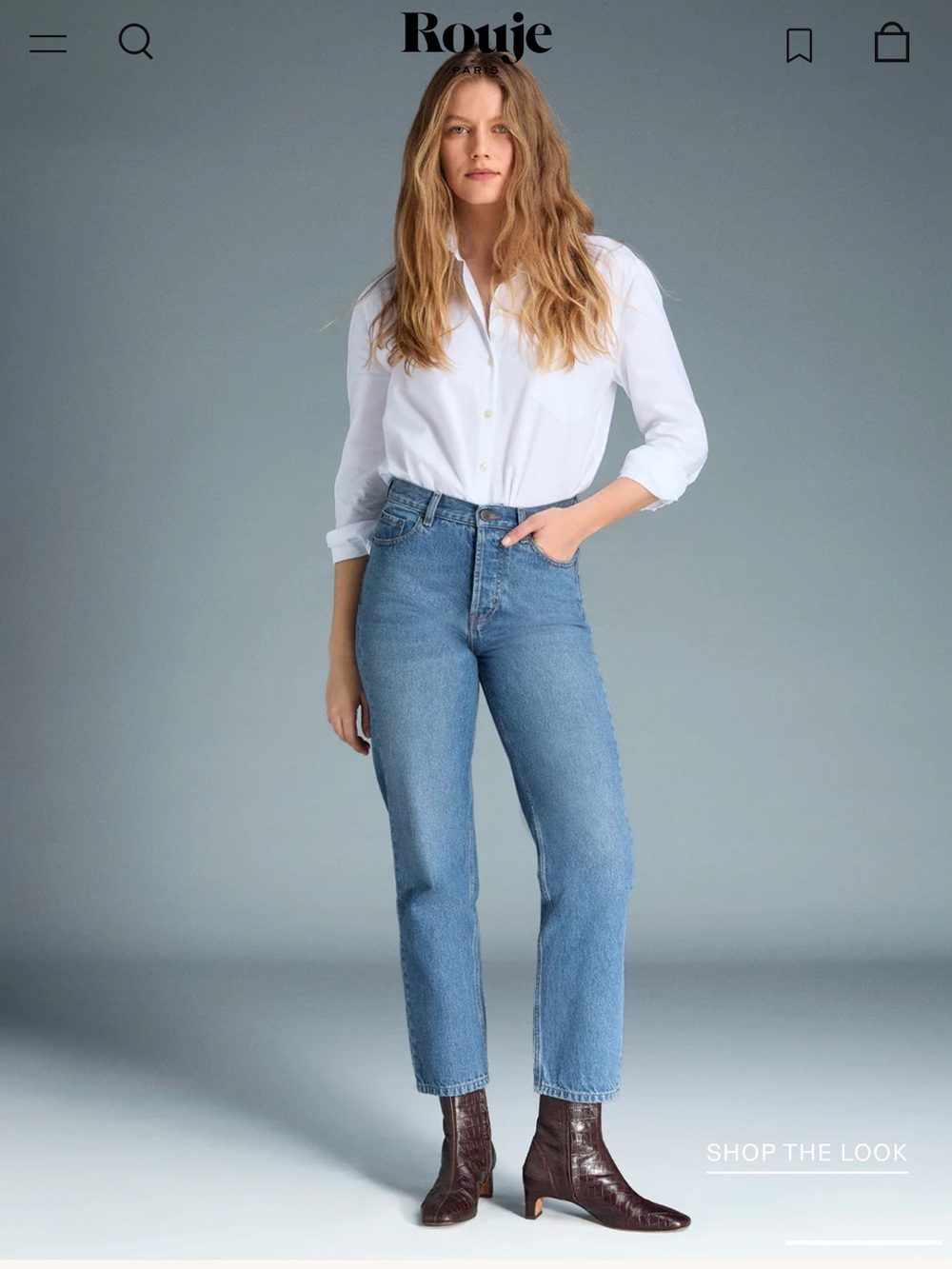 Rouje Jeans Marais 32 waist 27 inseam Paris